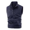 Men's Lightweight Softshell Vest with Zipper Pockets Windproof Sleeveless Jacket for Hiking Golf Outdoor Outwear Windbreaker