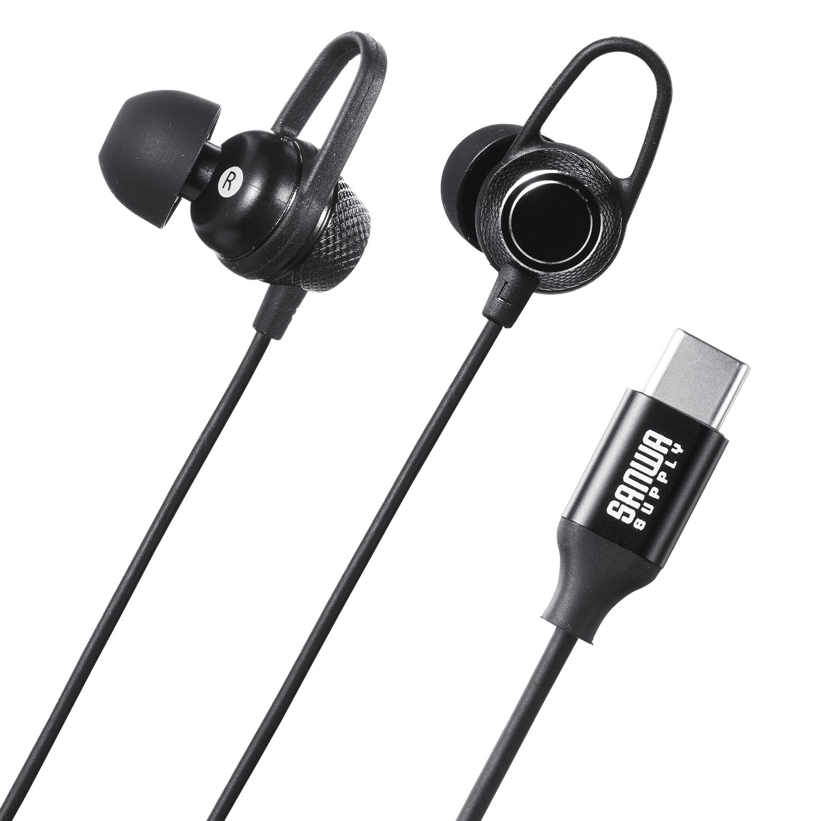 

Sanwa Supply USB Type-C Earphone Microphone (Black) MM-HSTC05BK