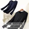 LANGSHA Men's Thin Modal Round Neck Thermal Underwear Set