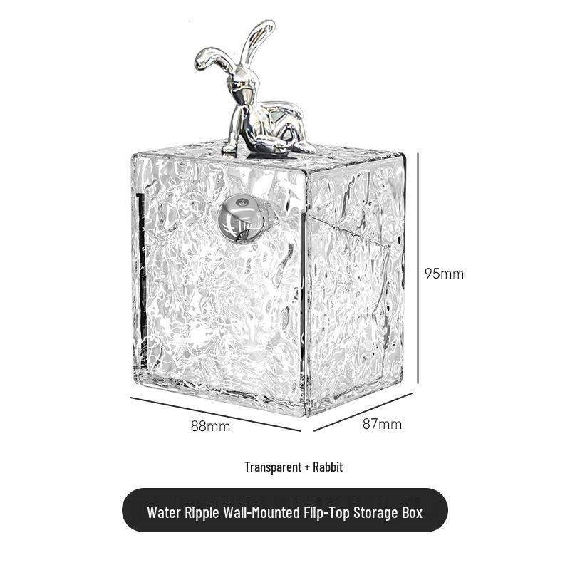 Wandmontierter Badezimmerspiegelschrank mit Klappdeckel und Aufbewahrungsmöglichkeit für Wattestäbchen und Kosmetikartikel