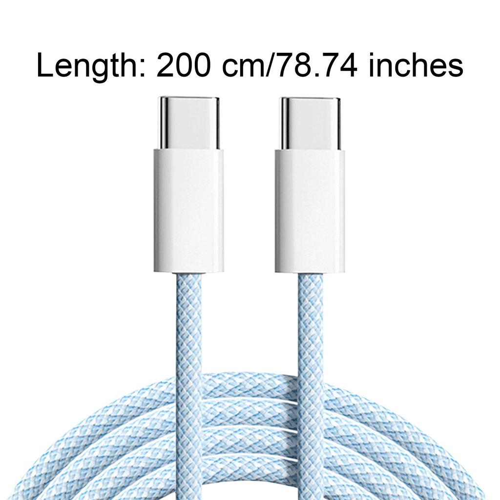USB C To USB C Cable USB Type C 480Mbps Woven Data Cable Fast Charge Cable For Laptop Smart Phone Length 1M/2M