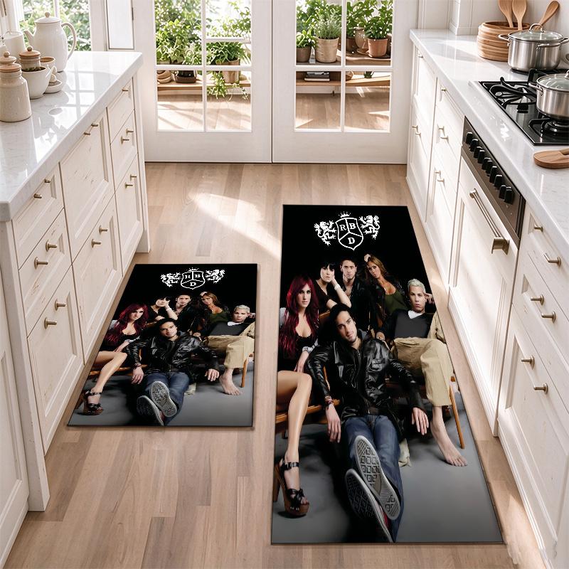 Rebelde A Flannel Kitchen Floor Mat – Non-Slip, Absorbent and Easy to Clean Suitable for Kitchens, Entryways Bedroomsand Bathrooms