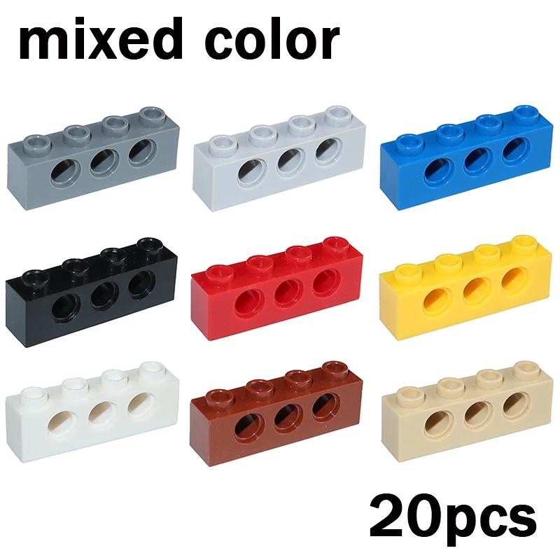 Brick 1x4 with 3 Holes MOC Technical Assemble Particles 3701 DIY Building Blocks Educational Toy for Kids