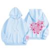 New Pink Blue Spider Web Printed Hoodie Hoodie Men's Women's Versatile Long Sleeve Comfortable Casual Warm Hoodies