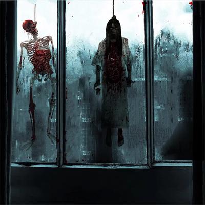 Halloween Party Decoration Ghost Paper Skeleton Window Stickers Ghost Bloodstains Corpses Wall Stickers Horror Mural Stickers