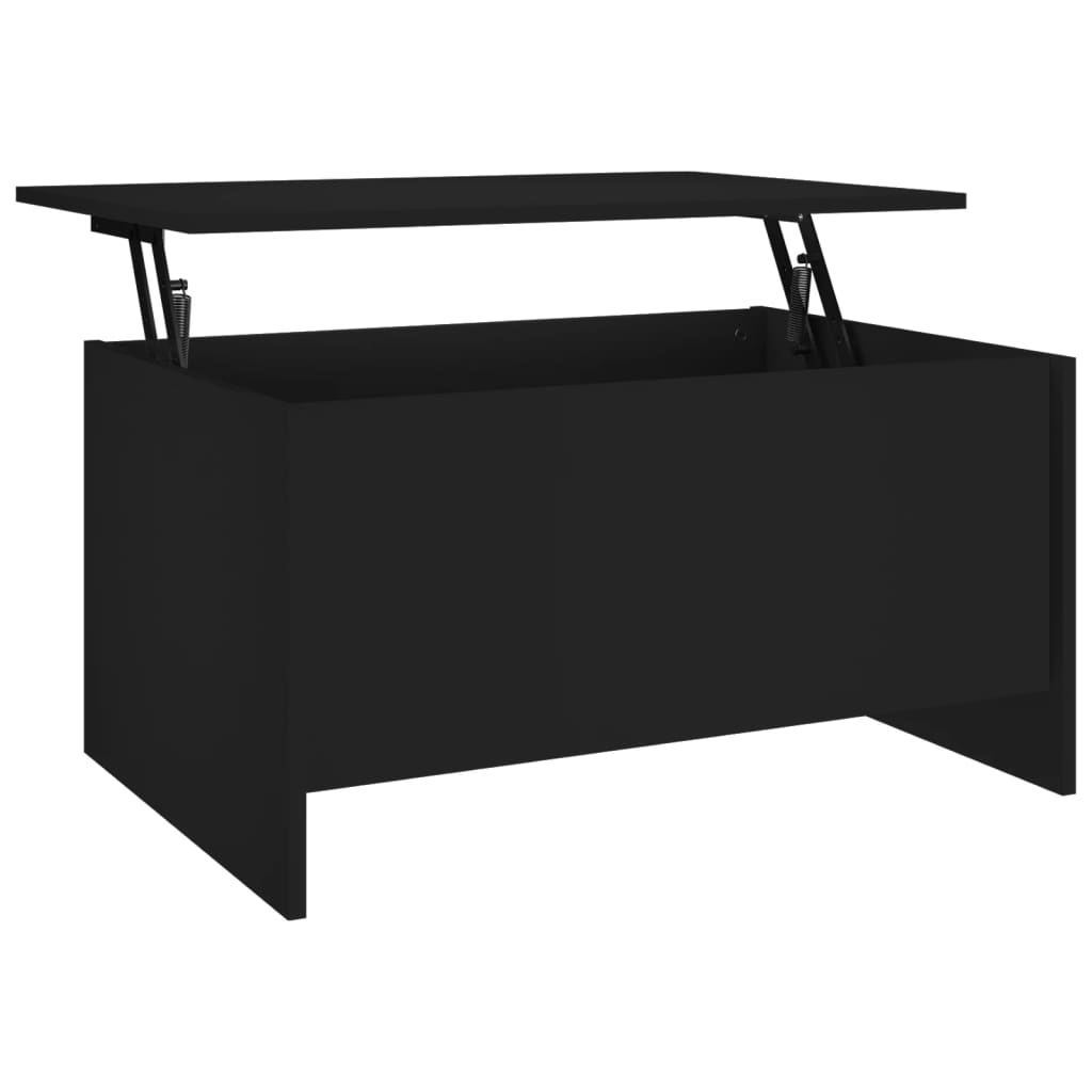 Coffee Table Black 80 x 55.5 x 41.5 cm Engineered Wood