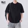 Baleno S&K Men's Button-Pocket Short-Sleeve T-Shirt