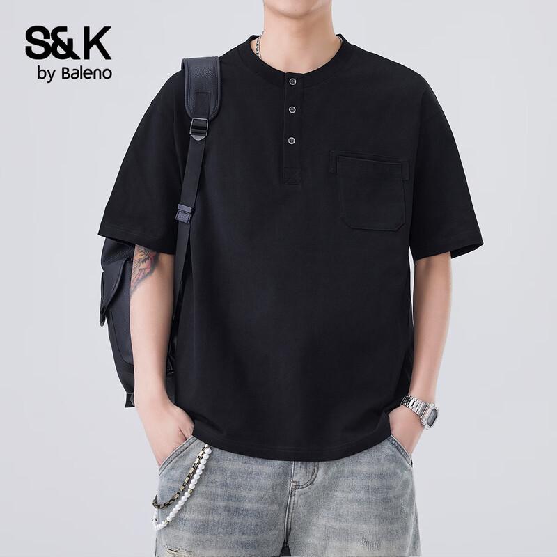 Baleno S&K Men's Button-Pocket Short-Sleeve T-Shirt
