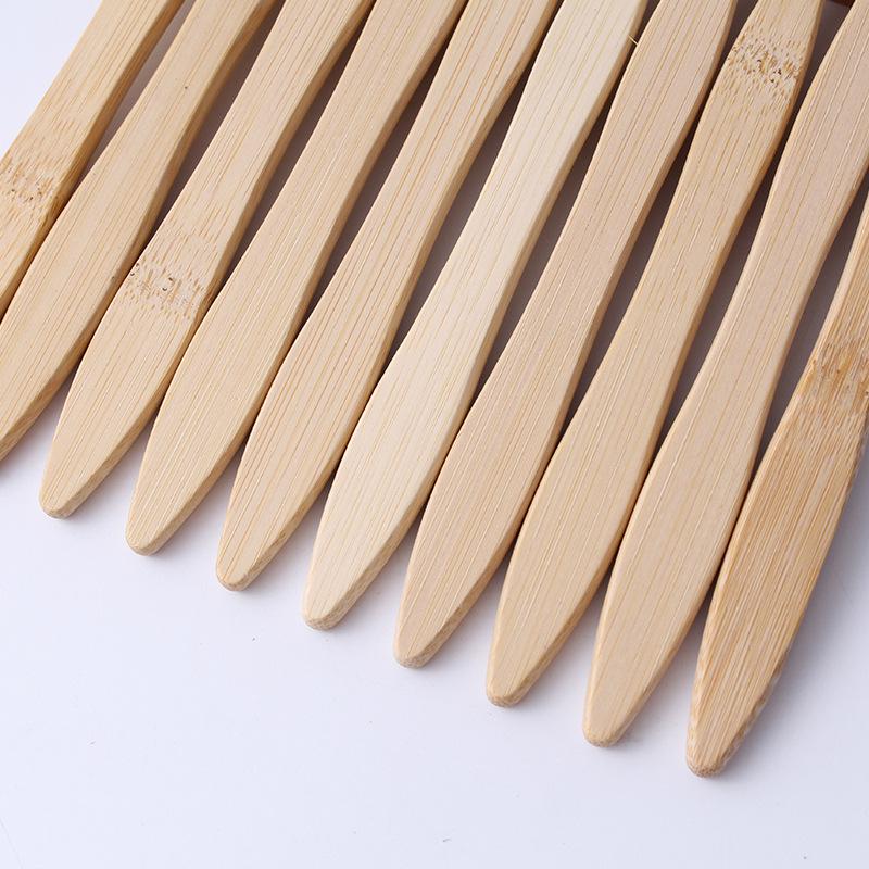 10-Pack Soft Bristle Bamboo Toothbrush Set for Adults - Ideal for Home, Hotel, or B&B, Custom Labeling Available