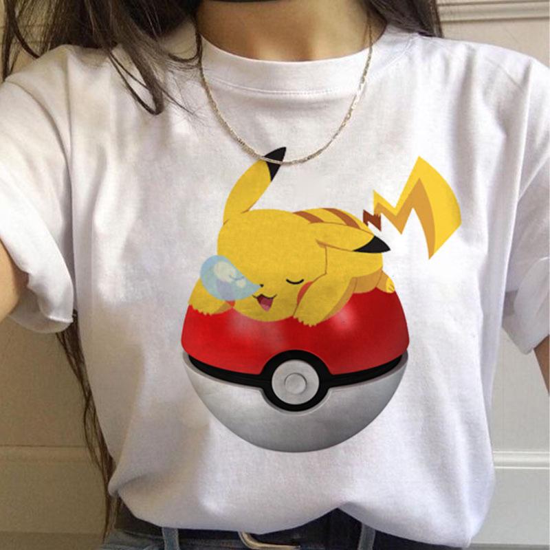 New Pokemon Print Tshirt for Women Men Cute Cool Summer Kids Tshirt 90s Fashionable Streetwear Top for Women Y2k Summer Tee