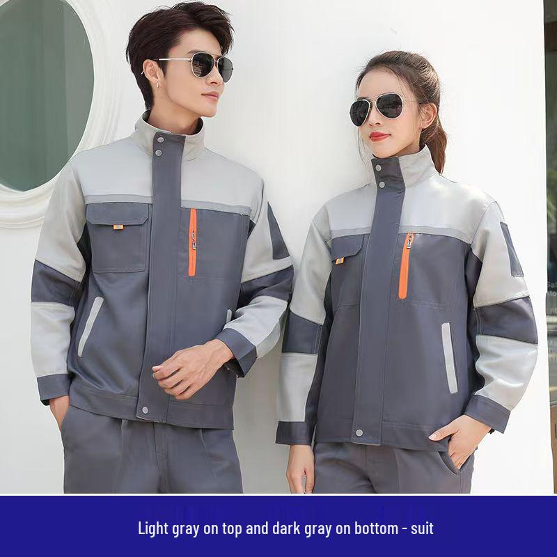 Unisex Workwear Set: Durable Long Sleeve Uniform for Auto Repair and Construction