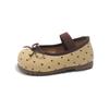Girls' Korean-style Ballet Flats with a Bow detail2026Spring and Autumn New Soft Sole Slip-On Loafers Leather Shoes