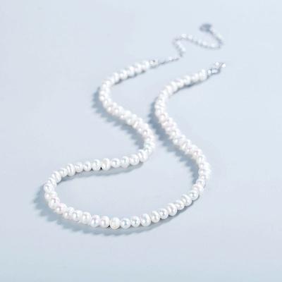 Pearl Bracelet French Retro Style Fu Character Clavicle Chain Hong Kong Style Goddess