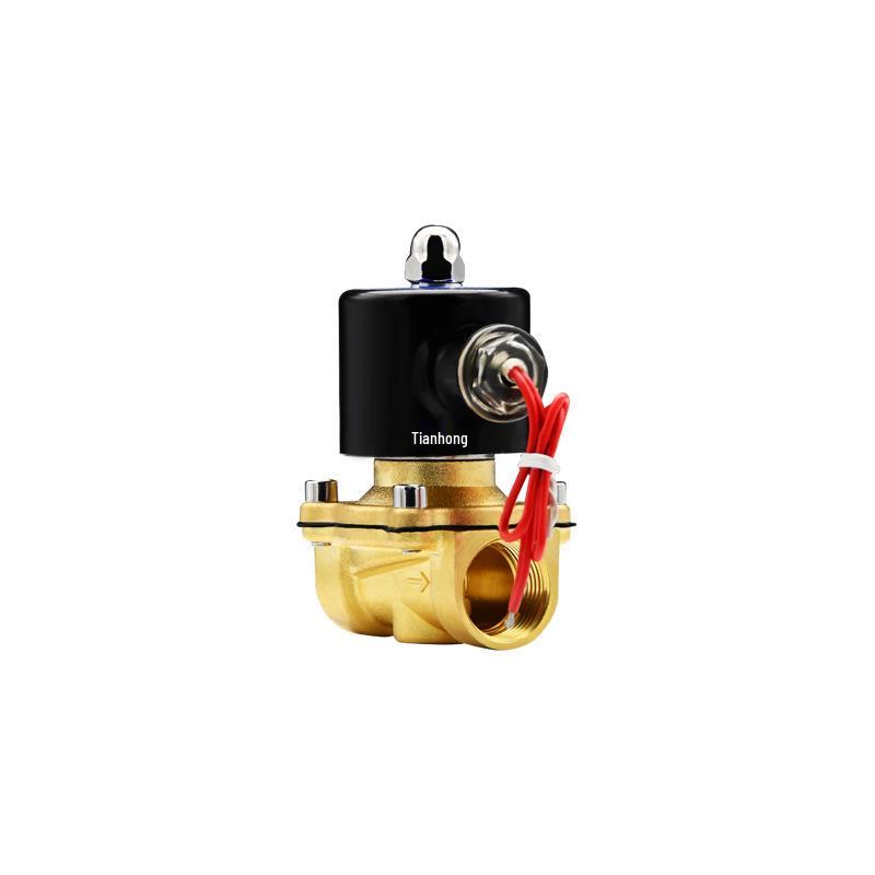 2x Normally Closed Solenoid Valve, 220V Water Valve, 24V 4-Point Inlet, 6-Pipe Electronic Control, Copper Shower Switch