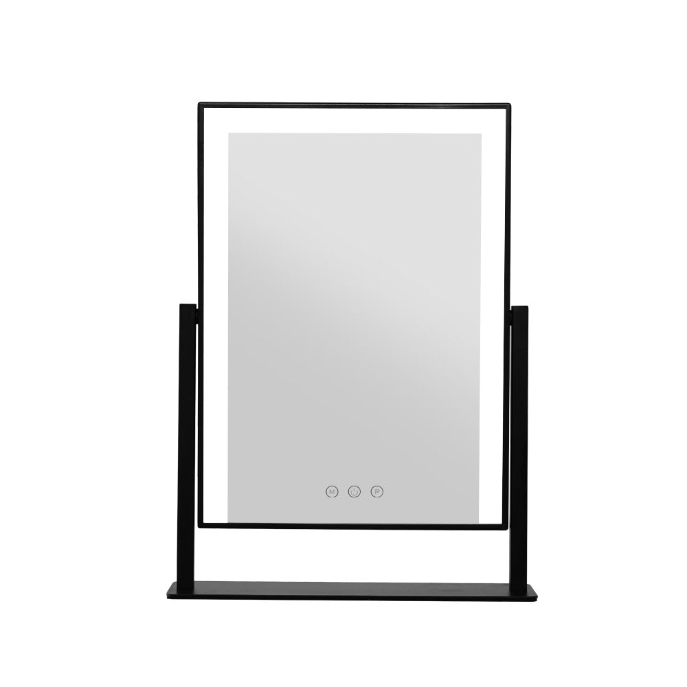 Makeup Mirrors Embellir Led Makeup Mirror Hollywood Standing Tabletop Vanity Black
