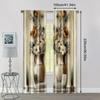 2pcs, Curtains 2D print Vase Floral Print Versatile Fabric (without rod) Outdoor Decorations Ldeal for Living Room and Bedroom