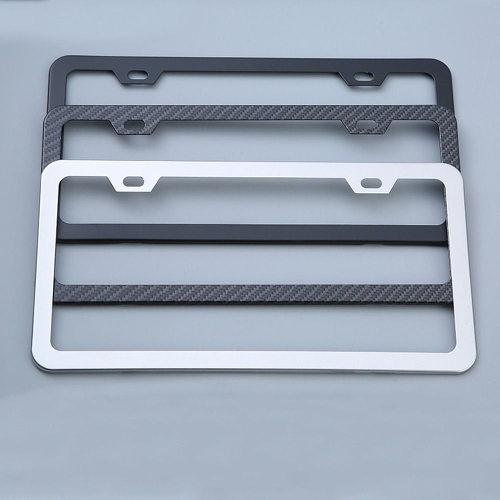 2Pcs Rustproof Car License Plate Frame Universal Car Frame Plate  Vehicles Exterior Decoration