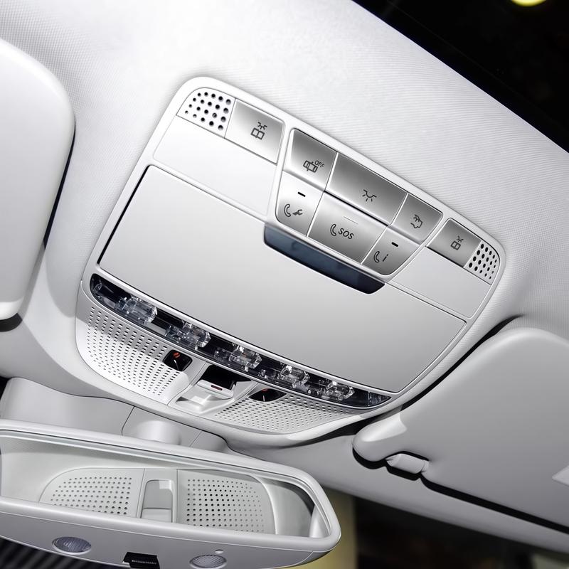 For Mercedes-Benz W205 C-Class W213 E-Class W222 S-Class X253 GLC Interior Modification Roof Reading Light Button Patch Trim Str
