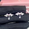 1 Pcs Pink Love Heart Wings Star Pendant Ear Bone Nail 316L Stainless Steel Piercing Earring Punk Jewelry Women Accessories