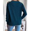 European and American Autumn/Winter Women's Woolen Sweater: Hollow Fabric Strip Patchwork Long Sleeve Knitwear, Round Neck Pullover Top