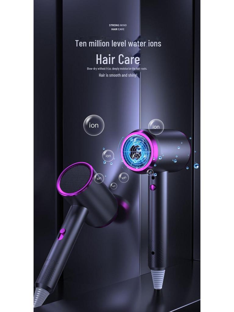 Vysoce výkonný vysoušeč vlasů s modrým světlem, horký/studený vítr, vhodný pro použití v domácnosti, salonu nebo na koleji.