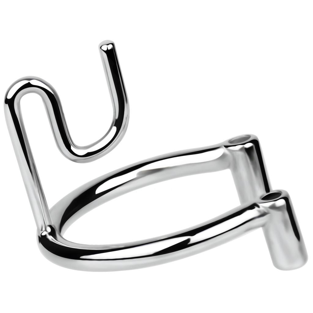 Metal Chastity Lock Stainless Steel Penis Cage Cock Ring BDSM Restraint Device for Men