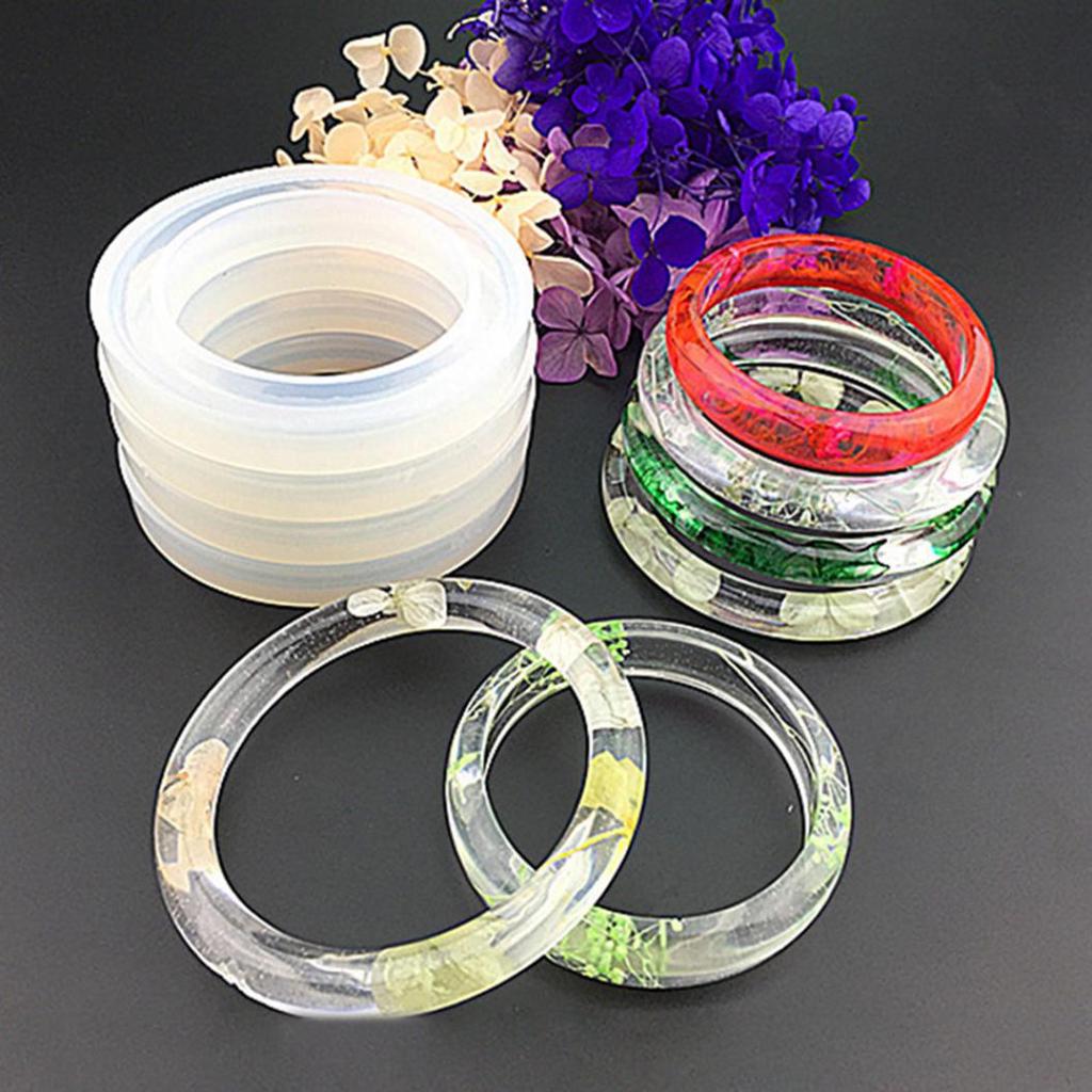 Rund silikon armring gjutform för harts armband smycken DIY Craft Tool