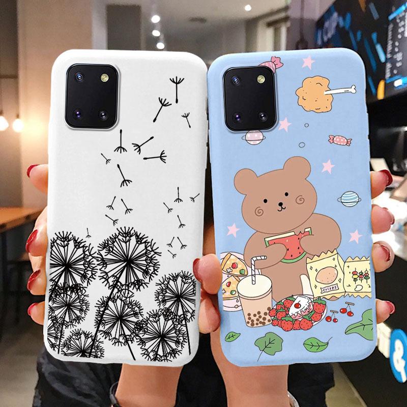 Cute Painted Cover For Samsung Galaxy Note 10 Lite Case Soft Cover TPU Funda Soft Bumper For Samsung Note10 Pro Sunflower Daisy