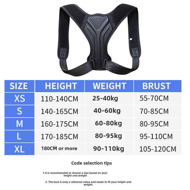 

Дышащий регулируемый пояс-корректор осанки для мужчин и женщин Black Correction Belt