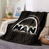 Man Logo Flannel Blanket Super Soft Warm Cozy Blanket for Sofa Bed Office Travel All‑Season Home Decor Gift