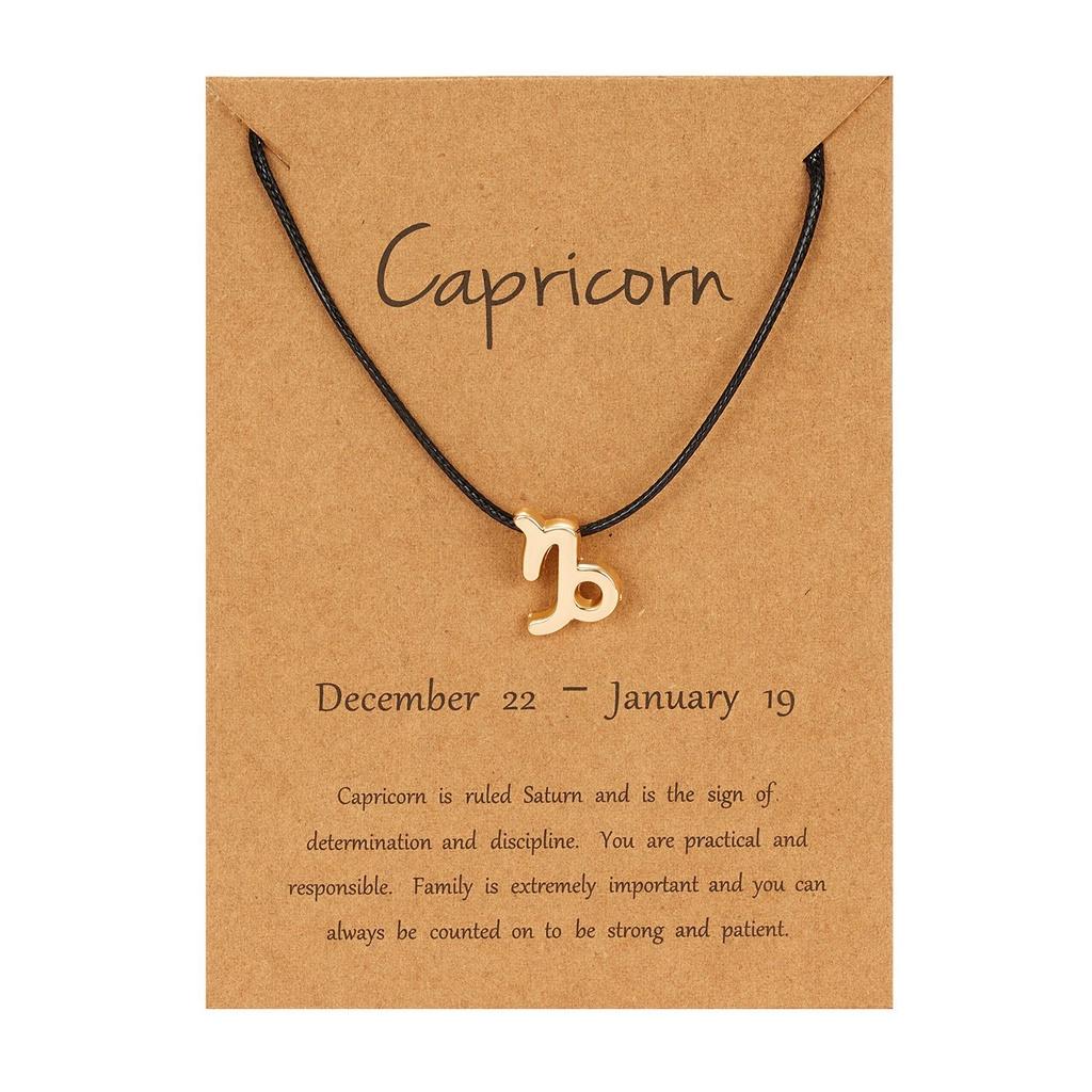 Elegant 12 Constellation Zodiac Sign Black Red Braided Rope Bracelet For Leo Virgo Jewelry