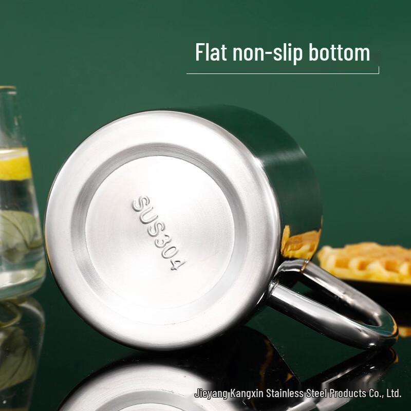 Zhishi 304 Stainless Steel Water Cup with Lid and Handle