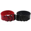 Punk Gothic Black Metal Unisex Simple Wide Big Leather Bracelet Bangle