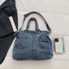 Vintage Denim Crossbody Bag Women's Handbag Shoulder Tote Bag