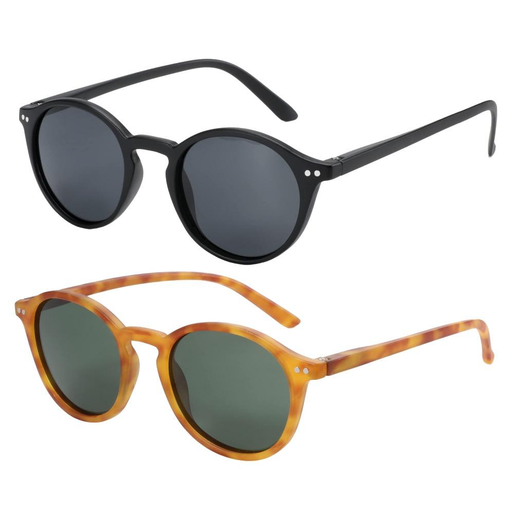 ZENOTTIC Retro Kleine Runde/Eckige Polarisierte Sonnenbrille Vintage Leichter Rahmen für Herren Damen Mode Shade