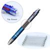 3pcs Clip-on Multicolor Ballpoint Pens with Mechanical Pencil Press Roller Ball Pen  Office