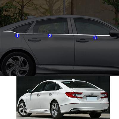 For Honda Accord Sedan 10th 2018    Car Sticker Garnish Pillar Window Middle Strip Trim Frame Hoods Parts