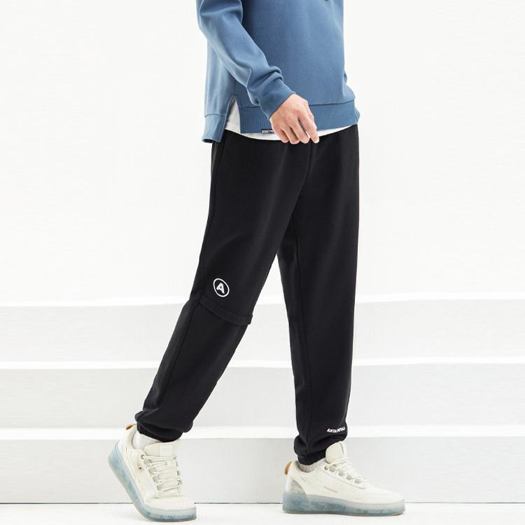 Anta Loose Cuff Casual Sports Pants Men Bottoms Black 952218746-2