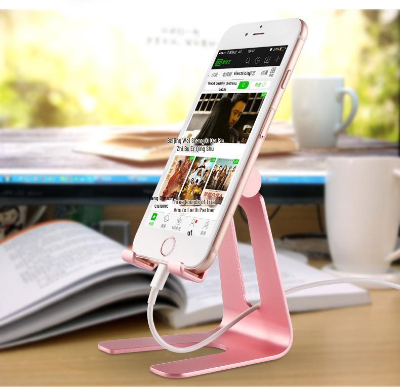 Meitelong Metal Phone and Tablet Holder for Desktop or Bedside Use - Perfect for iPad and Douyin Live Streaming.