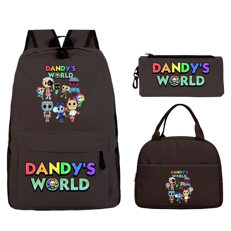 Dandy's world cartoon print fashion children's schoolbag set cross-border leisure student backpack three-piece set
