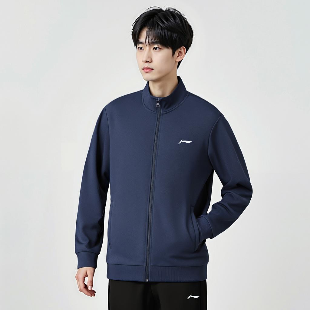 Li-Ning Wszechstronny Prosty Codzienny Wygodny Okrągły Dekolt Luźny Krój Bluza z Kapturem Bluza Unisex AWDVG71-2
