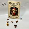 Niedliche Tier-Spielzeugsammlung 2026 Eule/Hundetage Weihnachten 24 Adventskalender Countdown mit Mini-Überraschungsgeschenk Figuren-Anhänger PVC Sammlerstück