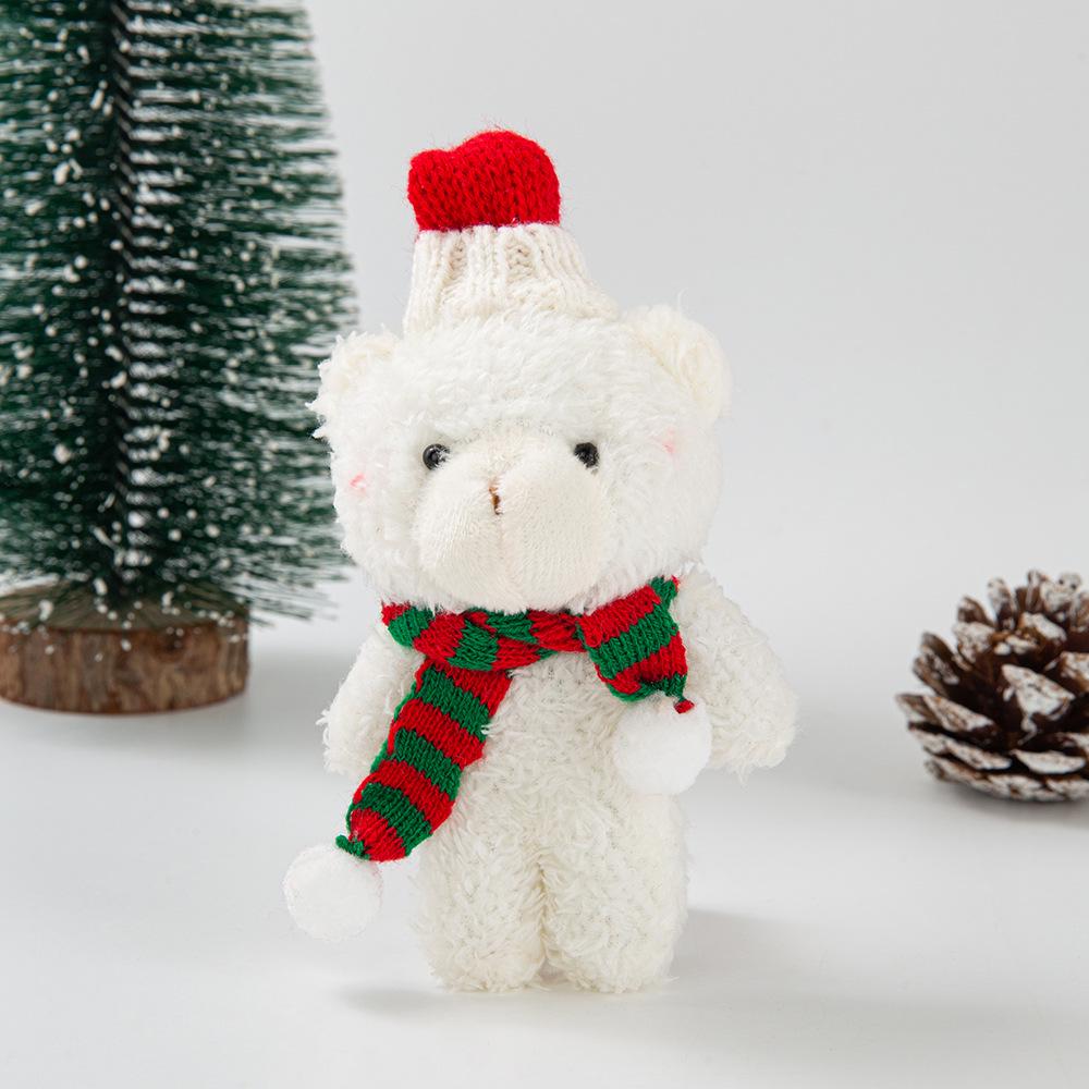 Plush Bear with Scarf - DIY Decorative Doll for Christmas Tree or Gift