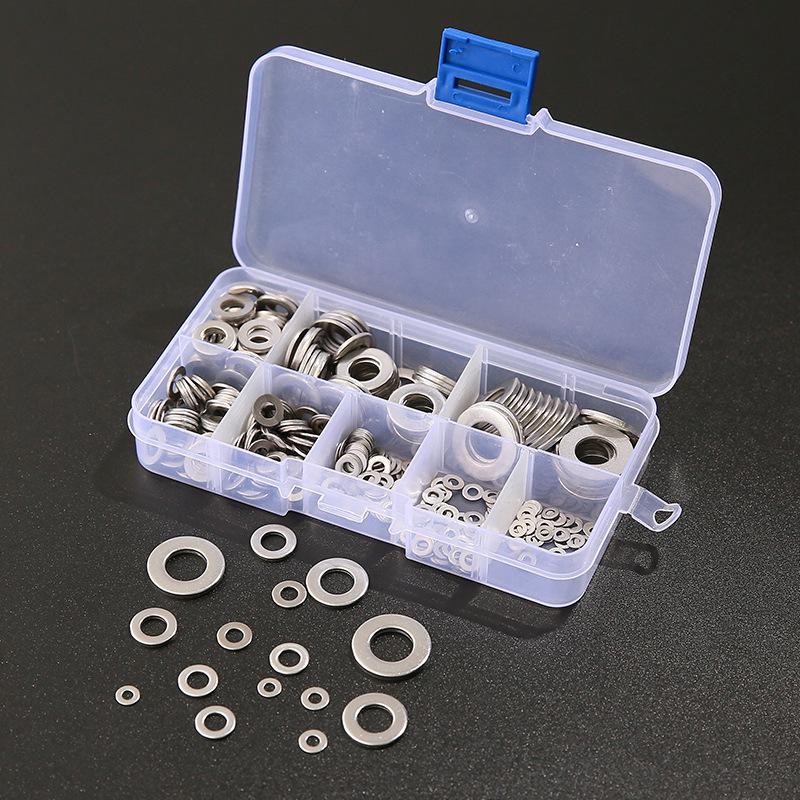 360PCS Boxed Stainless Steel Flat Washer M22 Gasket Fastening for Cross-border E-commerce