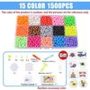Diy Water Fuse Beads Toy No-Iron Sticky Art Craft Set 3D Pixel Art Bead Kit  Water Sticky Beads Sensory Toy Educational Gift