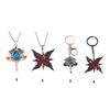 Fashionable Sturdy Alloy Necklace Keychain Inspire by Genshin Characters Decoration for Cosplay and Daily Wear