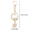 Delicate Sun/Moon Bag Charm Versatile Key Holder Decorative Accessory Trendy Bag Pendant Metal Material for Daily Party