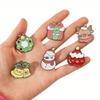 10pcs Cartoon Broochs Set Christmas Tree Reindeer Christmas Brooch Santa Claus Metal Badge Couple Pin Cute and Unique Accessory