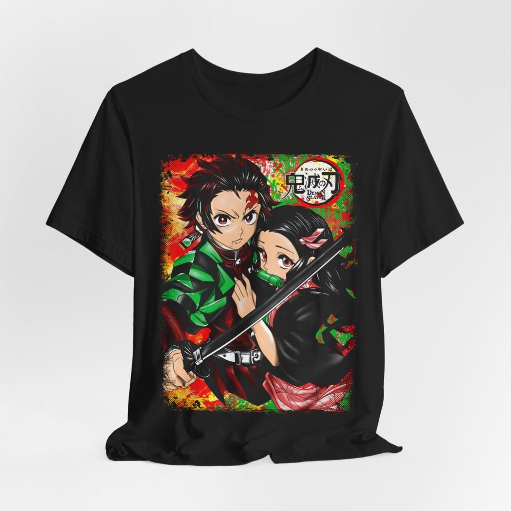 Tanjiro and Nezuko T-Shirt Mens Womens Tees Top Tee Tops, Japanese Anime Art, Demon Slayer Graphic Shirt - Unisex