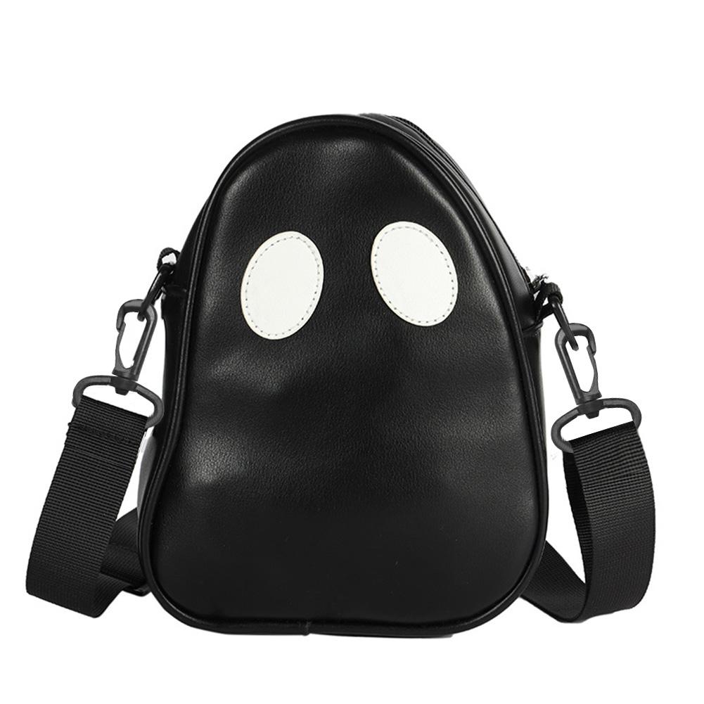 Ghost Funny Leather Shoulder Bag Lovely Fun Devil Fashion Unisex Shoulder Handbags Small Portable Messenger Handbags for Travel